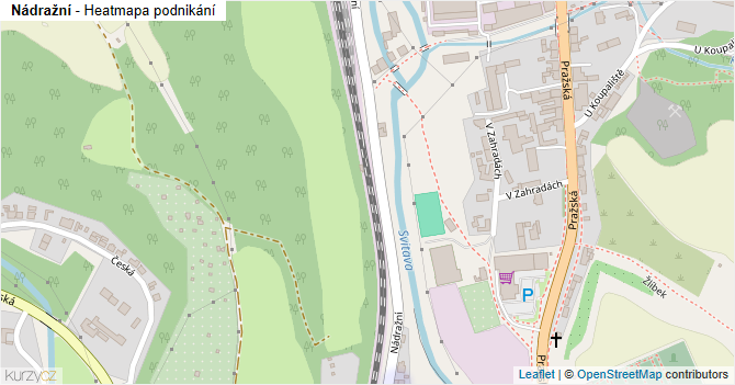 Nádražní - mapa podnikání