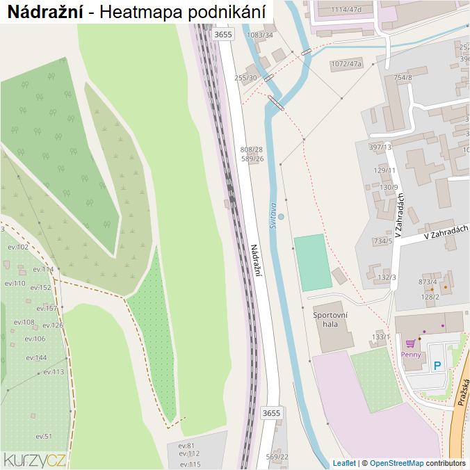Mapa Nádražní - Firmy v ulici.