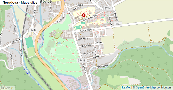 Nerudova - mapa ulice