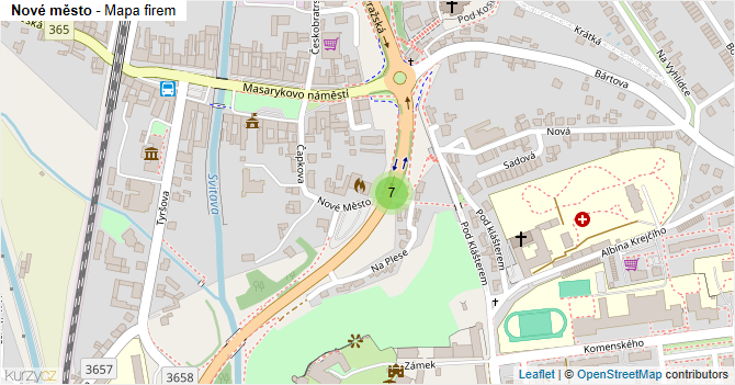 Nové město - mapa firem