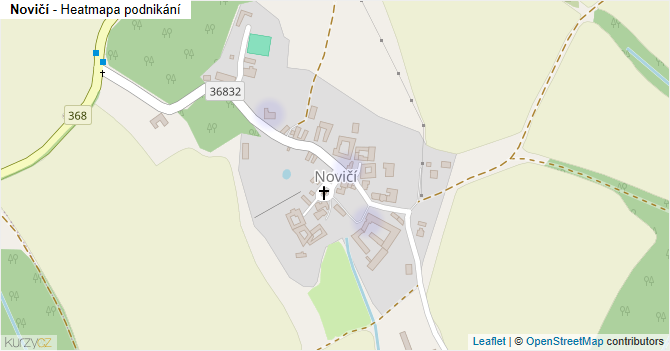 Novičí - mapa podnikání