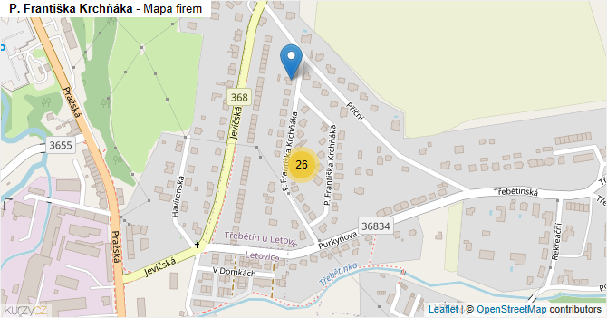 P. Františka Krchňáka - mapa firem
