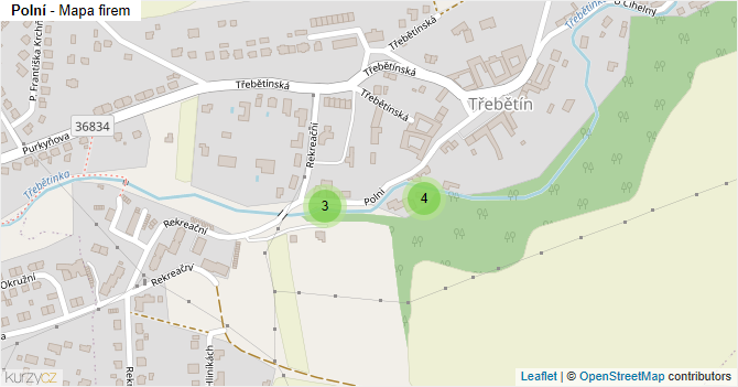 Polní - mapa firem