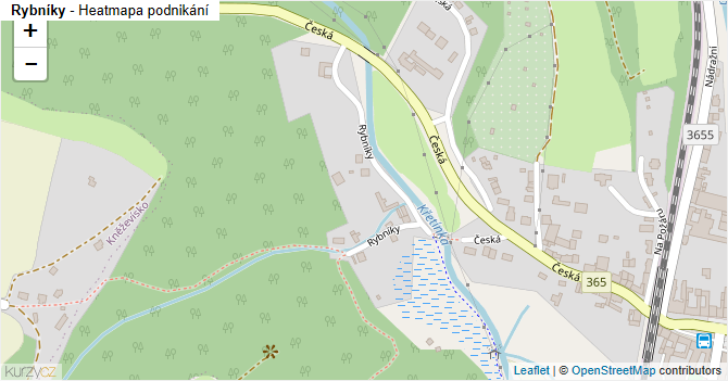 Rybníky - mapa podnikání