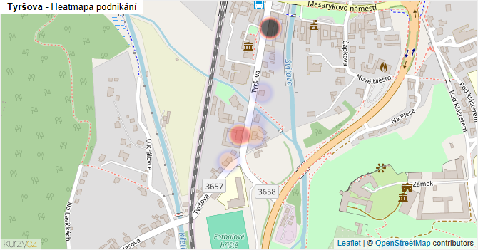 Tyršova - mapa podnikání