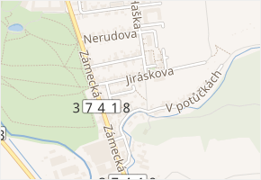 V chaloupkách v obci Letovice - mapa ulice