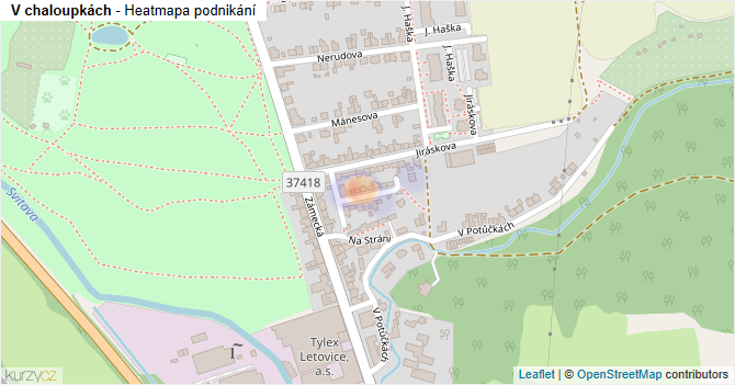 V chaloupkách - mapa podnikání
