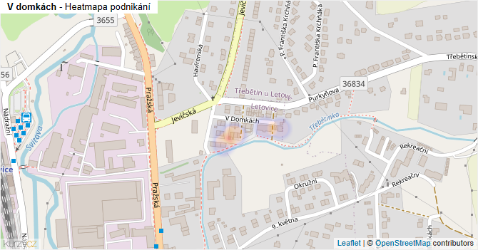 V domkách - mapa podnikání