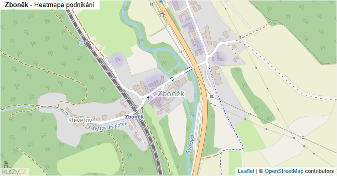 Zboněk - mapa podnikání