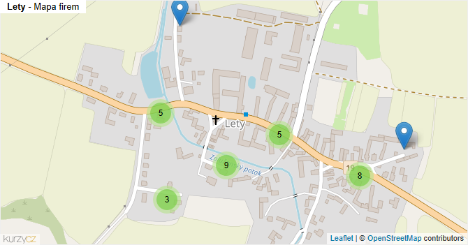Lety - mapa firem