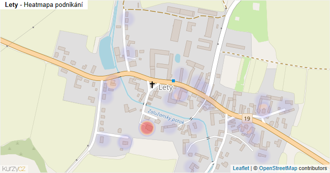 Lety - mapa podnikání