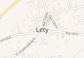 Lety v obci Lety - mapa části obce