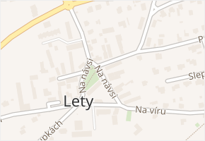 Na návsi v obci Lety - mapa ulice