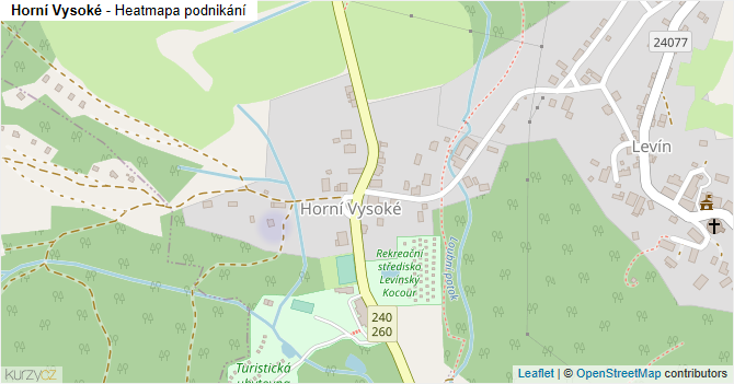 Horní Vysoké - mapa podnikání