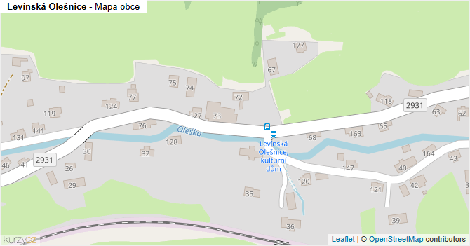 Levínská Olešnice - mapa obce