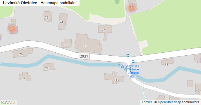 Levínská Olešnice - mapa podnikání