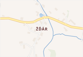 Žďár v obci Levínská Olešnice - mapa části obce