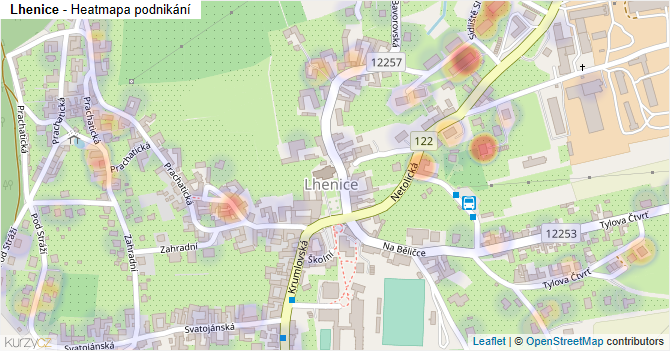 Lhenice - mapa podnikání