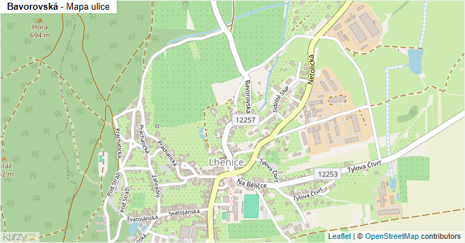 Bavorovská - mapa ulice