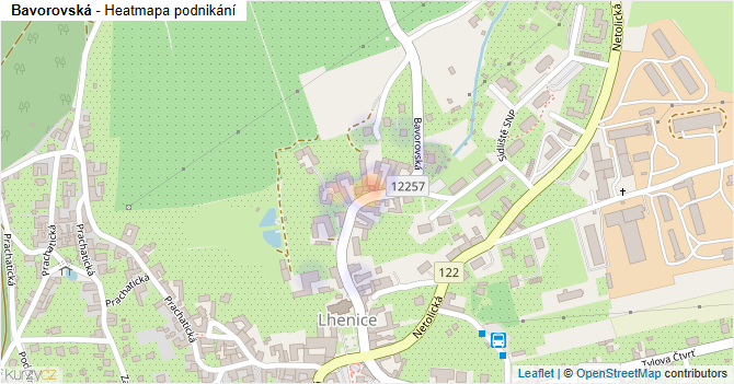 Bavorovská - mapa podnikání