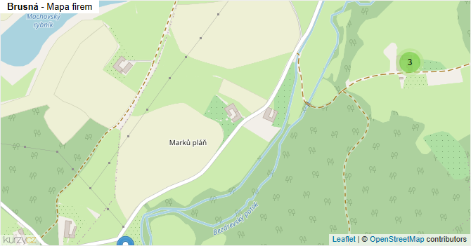 Brusná - mapa firem