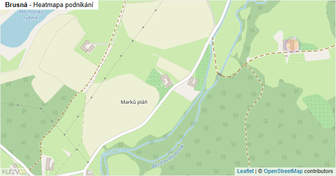 Brusná - mapa podnikání