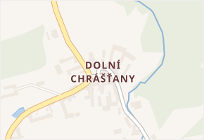 Dolní Chrášťany v obci Lhenice - mapa části obce