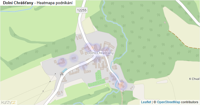 Dolní Chrášťany - mapa podnikání