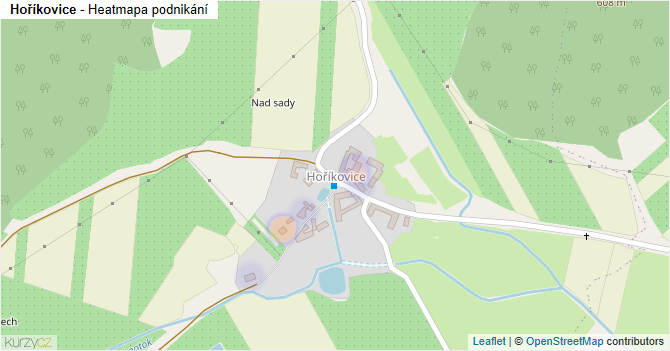 Hoříkovice - mapa podnikání
