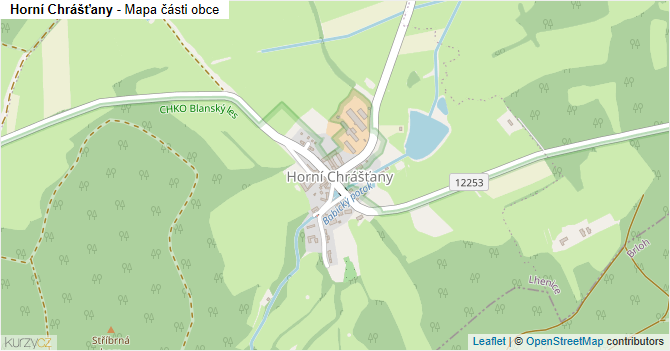 Horní Chrášťany - mapa části obce