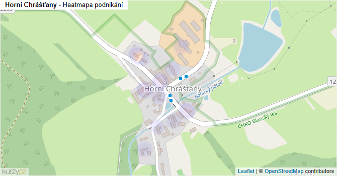 Horní Chrášťany - mapa podnikání