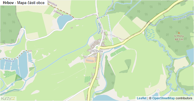Hrbov - mapa části obce