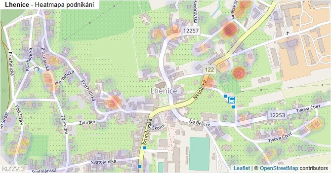 Lhenice - mapa podnikání