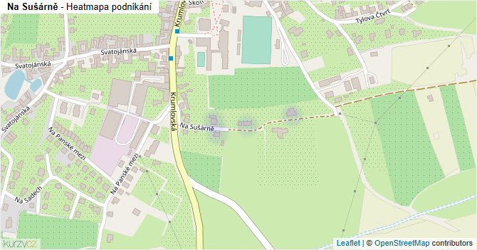Na Sušárně - mapa podnikání