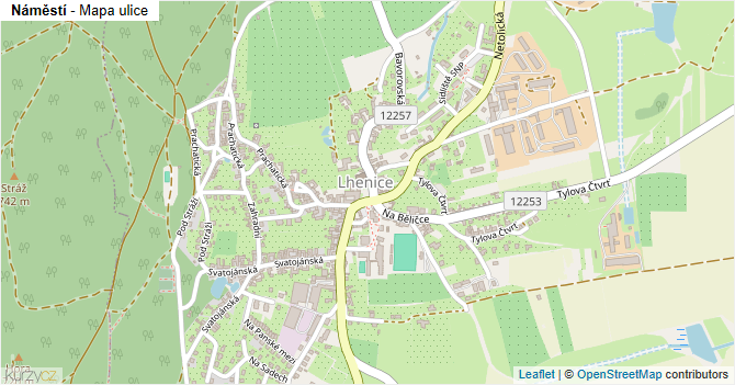 Náměstí - mapa ulice