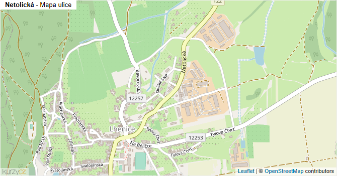 Netolická - mapa ulice