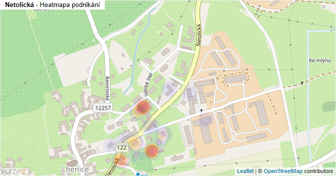 Netolická - mapa podnikání