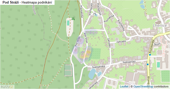 Pod Stráží - mapa podnikání