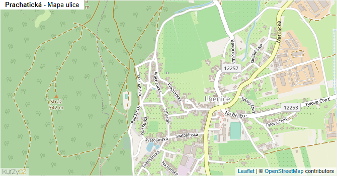 Prachatická - mapa ulice