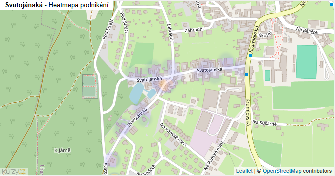 Svatojánská - mapa podnikání