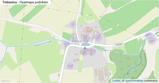 Třebanice - mapa podnikání