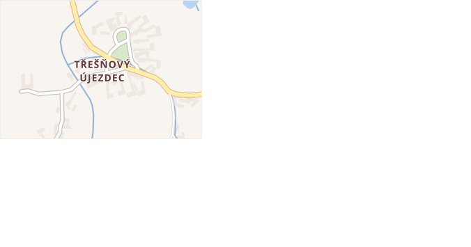 Třešňový Újezdec v obci Lhenice - mapa části obce