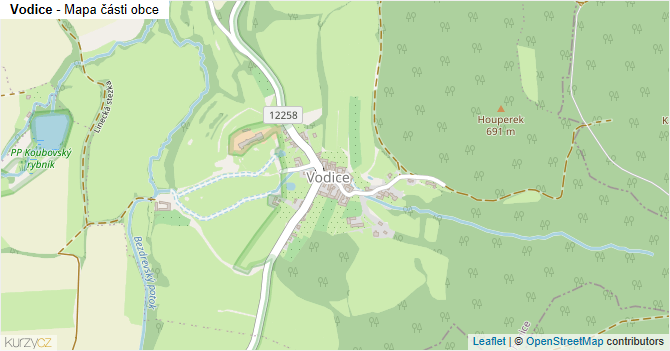 Vodice - mapa části obce