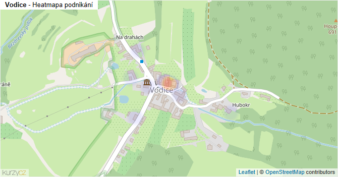 Vodice - mapa podnikání