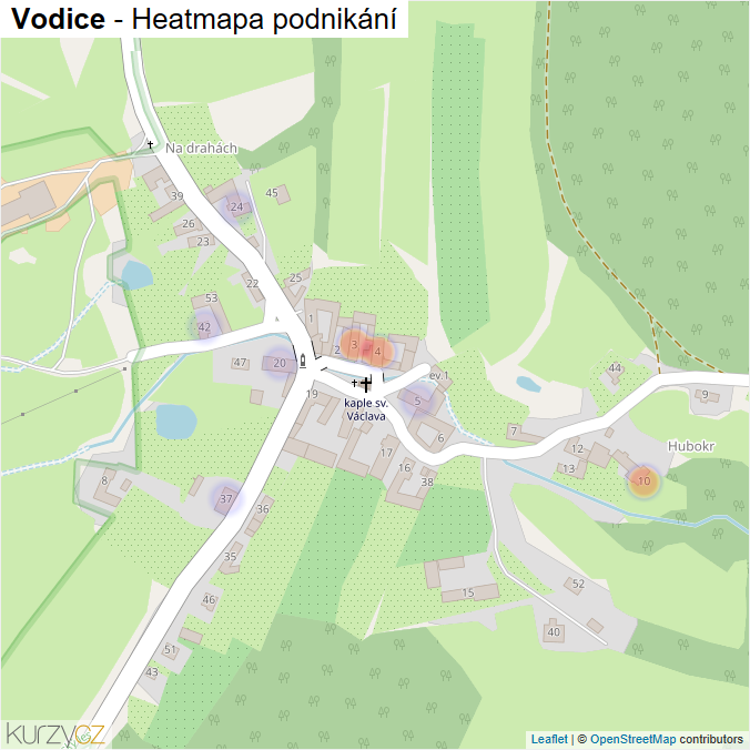 Mapa Vodice - Firmy v části obce.