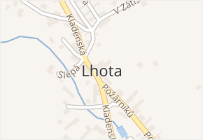 Lhota v obci Lhota - mapa části obce