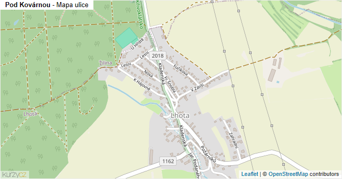 Pod Kovárnou - mapa ulice