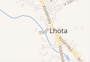 Slepá v obci Lhota - mapa ulice