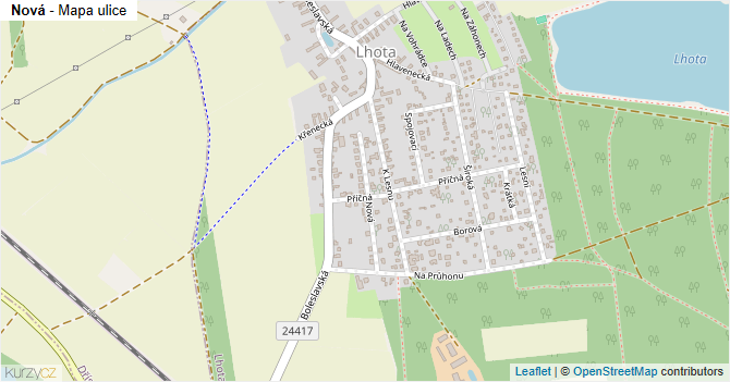 Nová - mapa ulice