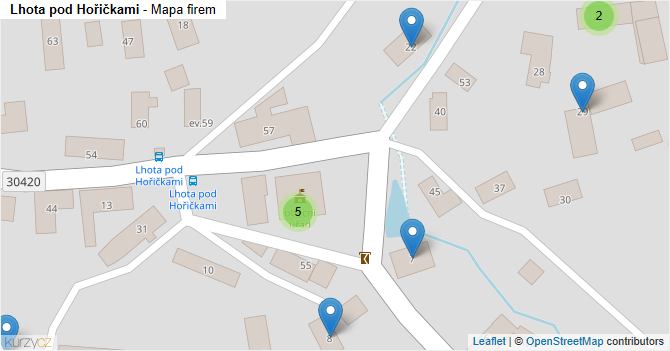 Lhota pod Hořičkami - mapa firem